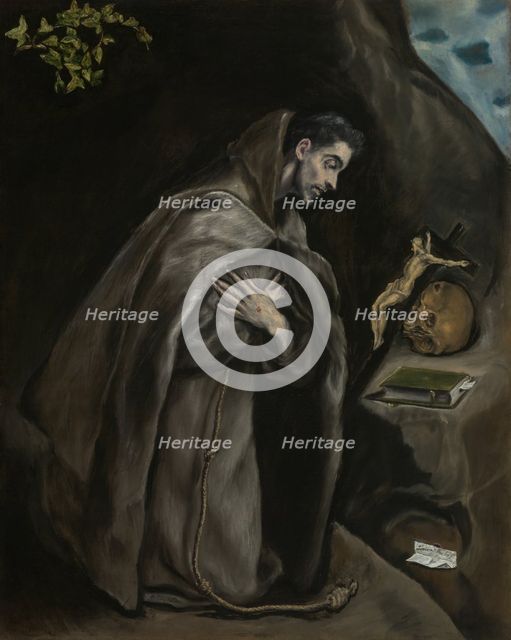 Saint Francis Kneeling in Meditation, 1595/1600. Creator: El Greco.