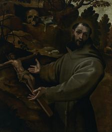Saint Francis of Assisi, 1585-1590. Creator: Workshop of Annibale Carracci