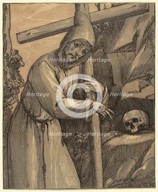 Saint Francis of Assisi, 1591. Creator: Andrea Andreani.
