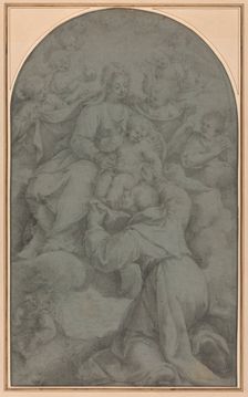 Saint Francis of Assisi Adoring the Virgin and Child, 1607. Creator: Dionisio Calvaert