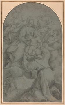 Saint Francis of Assisi Adoring the Virgin and Child, 1607. Creator: Dionisio Calvaert