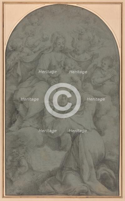 Saint Francis of Assisi Adoring the Virgin and Child, 1607. Creator: Dionisio Calvaert.