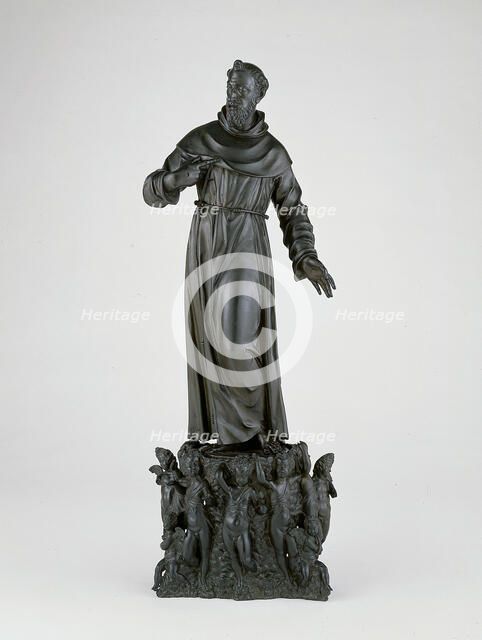 Saint Francis of Assisi; Base with Putti, 1600/20. Creator: Nicolò Roccatagliata.
