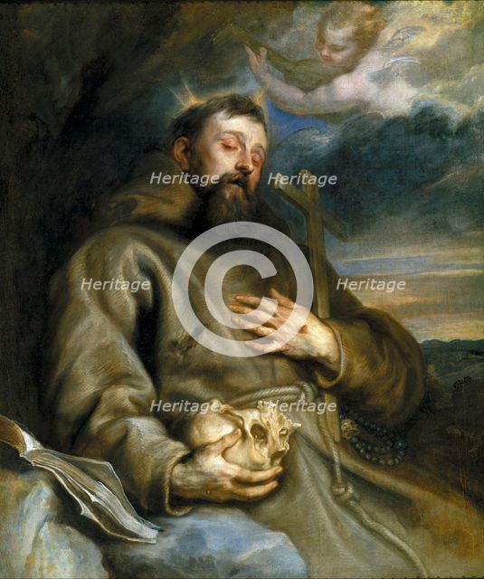 Saint Francis of Assisi in Ecstasy, between 1626 and 1678. Creator: Anthony van Dyck.