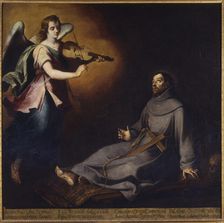 Saint Francis of Assisi in Ecstasy, c. 1646. Creator: Murillo, Bartolomé Estebàn (1617-1682)
