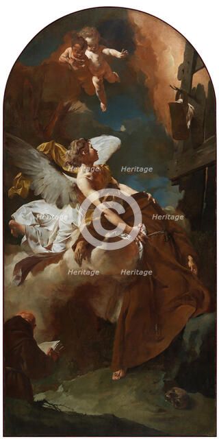 Saint Francis of Assisi in Ecstasy, c. 1729. Creator: Piazzetta, Gian Battista (1683-1754).