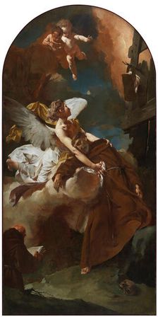 Saint Francis of Assisi in Ecstasy, c. 1729. Creator: Piazzetta, Gian Battista (1683-1754)