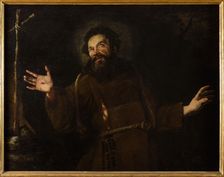 Saint Francis of Assisi in prayer, Second half of the 16th century. Creator: Strozzi, Bernardo (1581-1644)