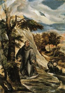 Saint Francis of Assisi Receiving the Stigmata, ca 1565-1570. Creator: El Greco, Dominico (1541-1614)