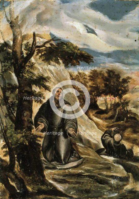Saint Francis of Assisi Receiving the Stigmata, ca 1565-1570. Creator: El Greco, Dominico (1541-1614).