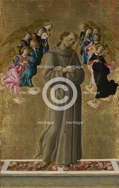 Saint Francis of Assisi with Angels, ca 1475. Artist: Botticelli, Sandro (1445-1510)
