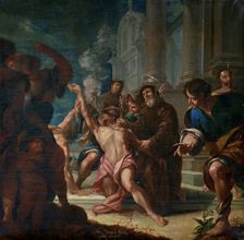 Saint Francis of Paola healing a possessed man, 1691. Creator: Juan Vicente de Ribera