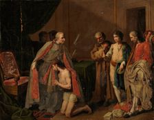 Saint Francis protected by Bishop Guido of Assisi, c1787. Creator: Zacarias Gonzalez Velazquez