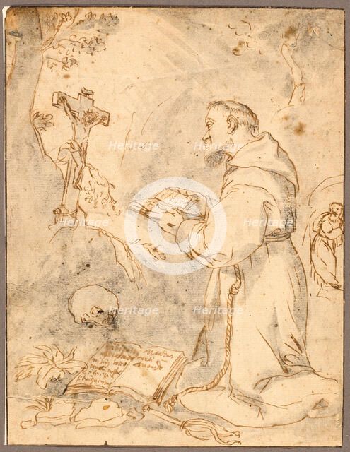Saint Francis Praying, n.d. Creator: Possibly after Bartolomé Estéban Murillo Spanish, .