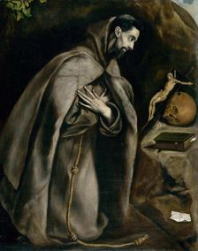 Saint Francis praying, ca 1596-1600. Creator: El Greco, Dominico (1541-1614)