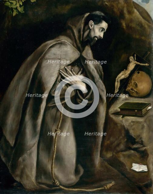 Saint Francis praying, ca 1596-1600. Creator: El Greco, Dominico (1541-1614).