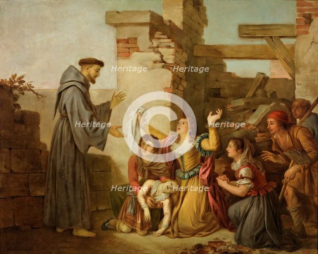 Saint Francis raising a girl from the dead, c1788-c1789. Creator: Antonio Carnicero.