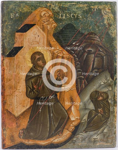 Saint Francis receives the Stigmata, 15th century. Creator: Anonymous ().