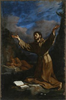 Saint Francis receives the Stigmata, 1633. Creator: Guercino (1591-1666)