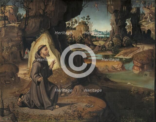 Saint Francis Receiving the Stigmata, 1525. Creator: Antonio Pirri.
