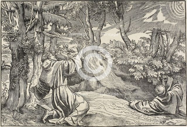 Saint Francis Receiving the Stigmata, 1535/45. Creator: Nicolo Boldrini.