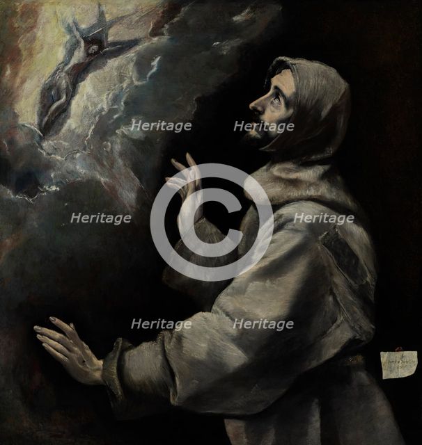 Saint Francis Receiving the Stigmata, 1585-1590. Creator: El Greco.