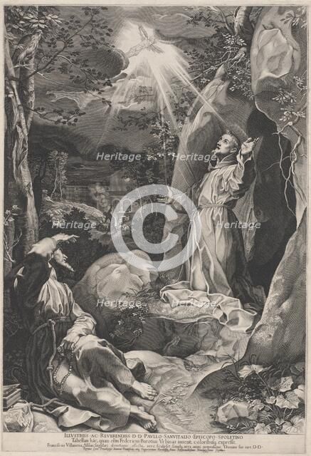 Saint Francis Receiving the Stigmata, 1597. Creator: Francesco Villamena.