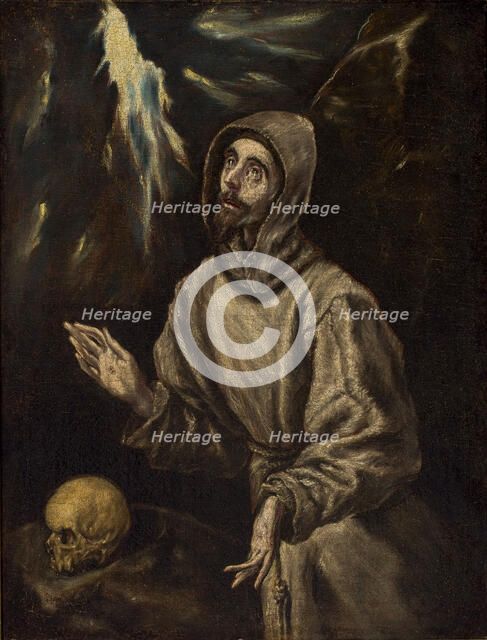 Saint Francis receiving the Stigmata, 1600. Creator: El Greco, Dominico (1541-1614).