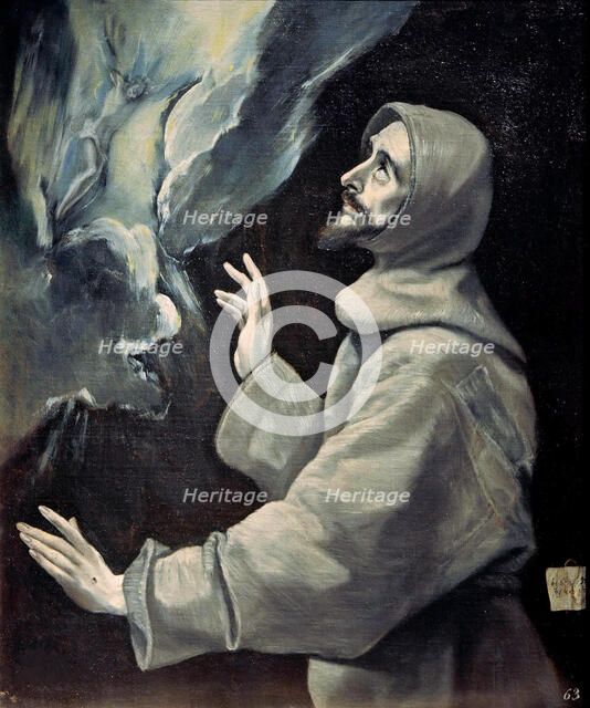 Saint Francis receiving the Stigmata, ca 1585-1590. Creator: El Greco, Dominico (1541-1614).