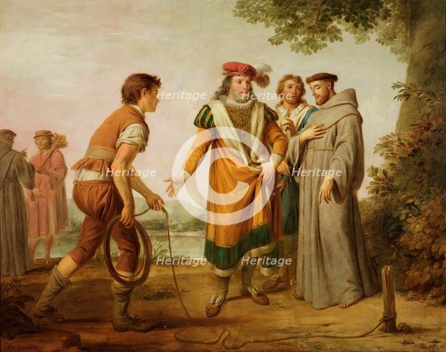 Saint Francis speaking with a figure, c1788-c1789. Creator: Antonio Carnicero.