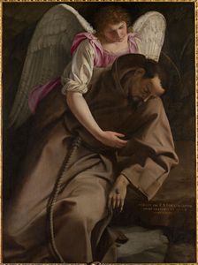 Saint Francis supported by an Angel, 1610-1612. Creator: Gentileschi; Orazio (1563-1638)