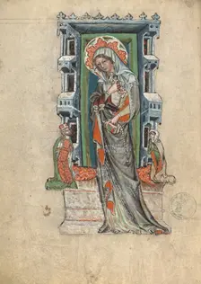 Saint Hedwig of Silesia with Duke Ludwig I of Liegnitz and Brieg and Duchess Agnes, 1353. Creator: Unknown