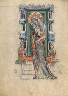 Saint Hedwig of Silesia with Duke Ludwig I of Liegnitz and Brieg and Duchess Agnes, 1353. Creator: Unknown