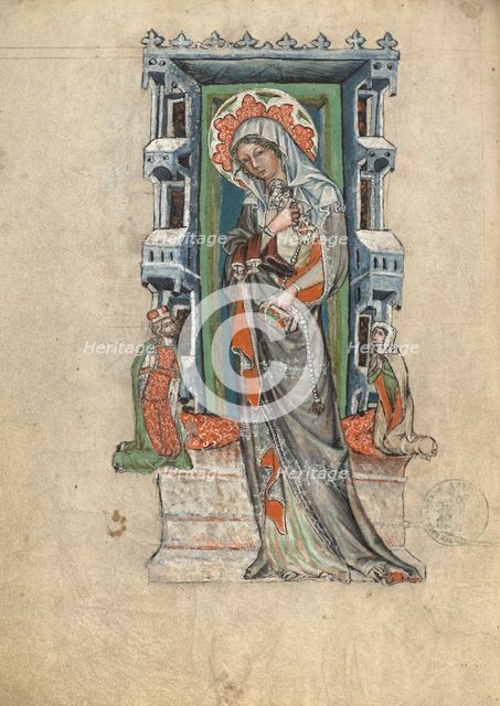 Saint Hedwig of Silesia with Duke Ludwig I of Liegnitz and Brieg and Duchess Agnes, 1353. Creator: Unknown.