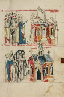 Saint Hedwig and the New Convent: Nuns from Bamberg Settling at the New Convent, 1353. Creator: Unknown