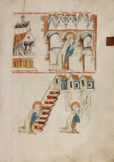Saint Hedwig Kissing the Choirstalls at the Convent Trebnitz, 1353. Creator: Unknown