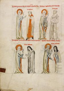 Saint Hedwig Prophesying the Sufferings of Procurator Luthod: Saint Hedwig Discovering..., 1353. Creator: Unknown