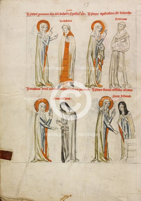 Saint Hedwig Prophesying the Sufferings of Procurator Luthod: Saint Hedwig Discovering..., 1353. Creator: Unknown.