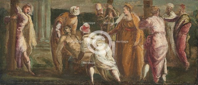 Saint Helen Testing the True Cross, c. 1545. Creator: Jacopo Tintoretto.