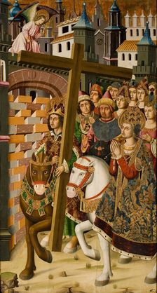 Saint Helena and the Emperor Heraclius, 1483-1487. Creator: Jiménez (Ximénez), Miguel (active 1462-1505)