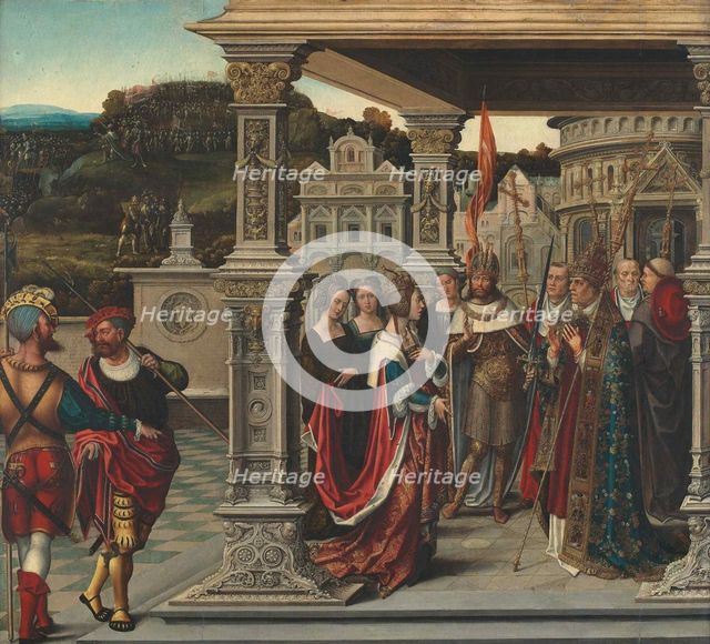 Saint Helena before the Pope in Rome, ca 1510-1520. Creator: Orley, Bernaert, van (1488-1541).