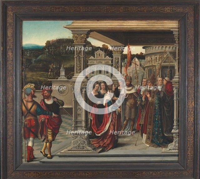 Saint Helena before the Pope in Rome, ca 1510-1520. Creator: Orley, Bernaert, van (1488-1541).