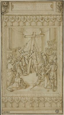 Saint Helena Kneeling before the True Cross, c.1582. Creator: Cesare Nebbia