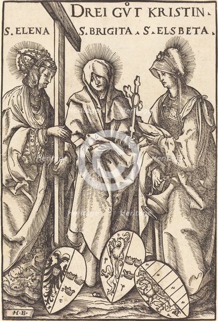 Saint Helena, Saint Brigitta and Saint Elizabeth, 1516. Creator: Hans Burgkmair, the Elder.