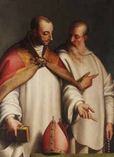 Saint Hugh of Lincoln and Blessed William of Fenoglio, 1576. Creator: Campi, Bernardino (1522-1591)