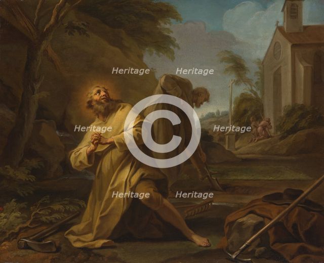 Saint Hymer in Solitude, c. 1735. Creator: Unknown.