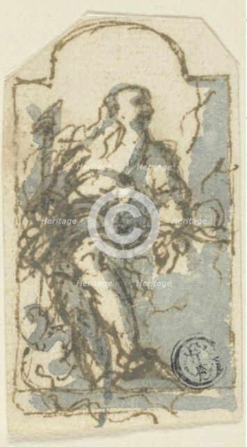 Saint in a Niche, n.d. Creator: Francesco Maffei.