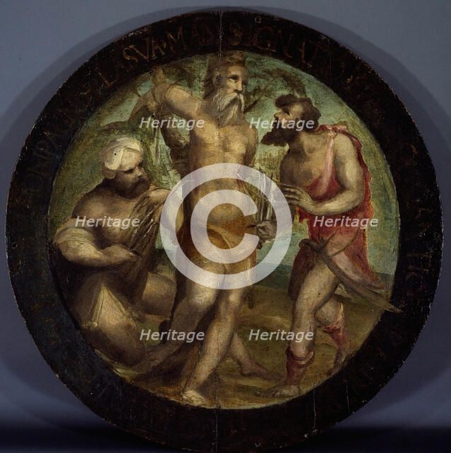 Saint Ignatius of Antioch Disemboweled by Trajan's Torturers, 1525/27. Creator: Domenico Beccafumi.