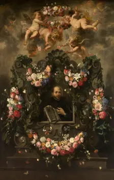 Saint Ignatius Surrounded by a Garland of Flowers, 1643. Creator: Jan van Balen