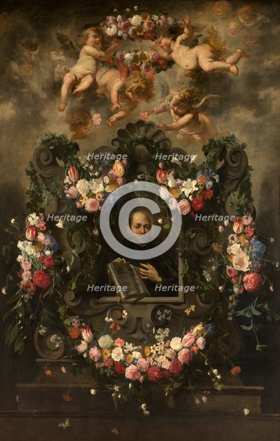 Saint Ignatius Surrounded by a Garland of Flowers, 1643. Creator: Jan van Balen.